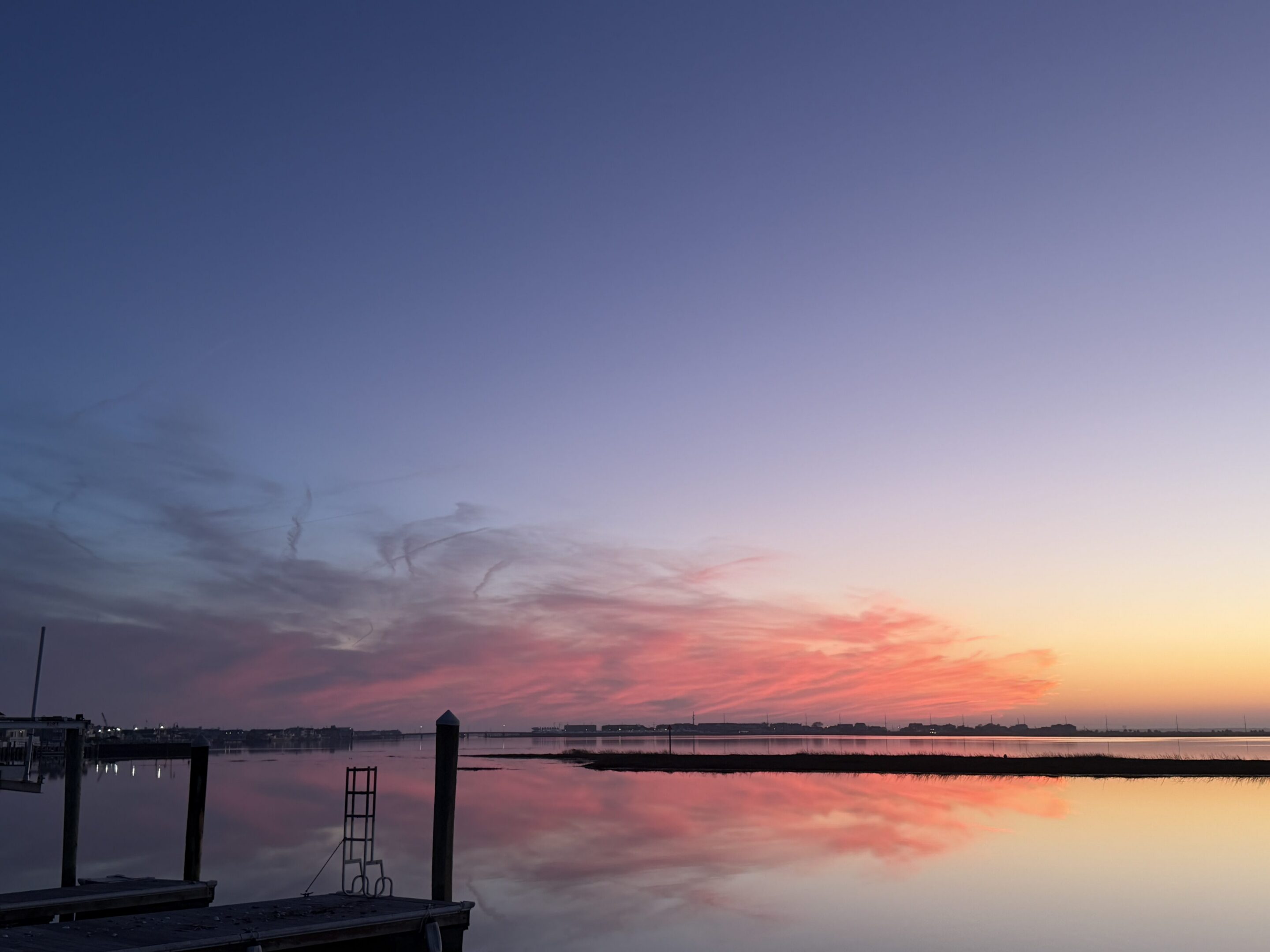 Sunset over the bay